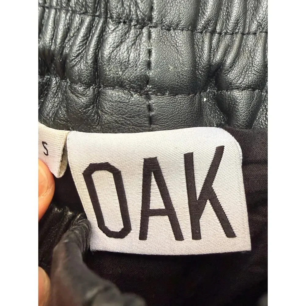 OAK Surface to Air BMX Leather Shorts Black Lamb Nappa Moto Drop Crotch Size S